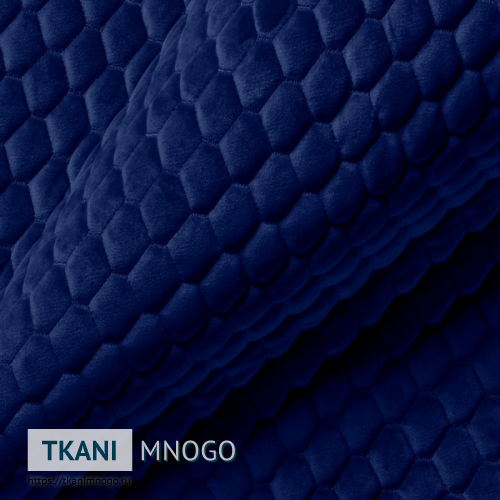 Фото внешнего вида велюра “AY1-66A” (ромб синий)